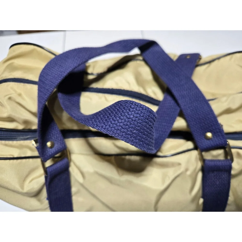 WTVS 56 PBS Detroit Tan Duffel Bag & Watch Vintage Promo TV‎ Public Media